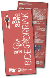 Mapa de la red de Bidegorris, 353 km de vías ciclistas en Gipuzkoa