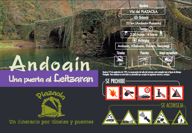 Puerta de entrada a la Vía Verde del Plazaola-Leitzaran